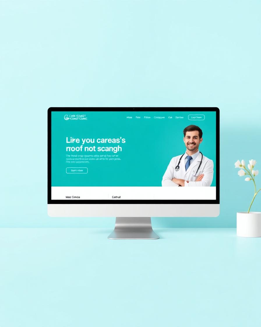Cape Coast Clinic website mockup