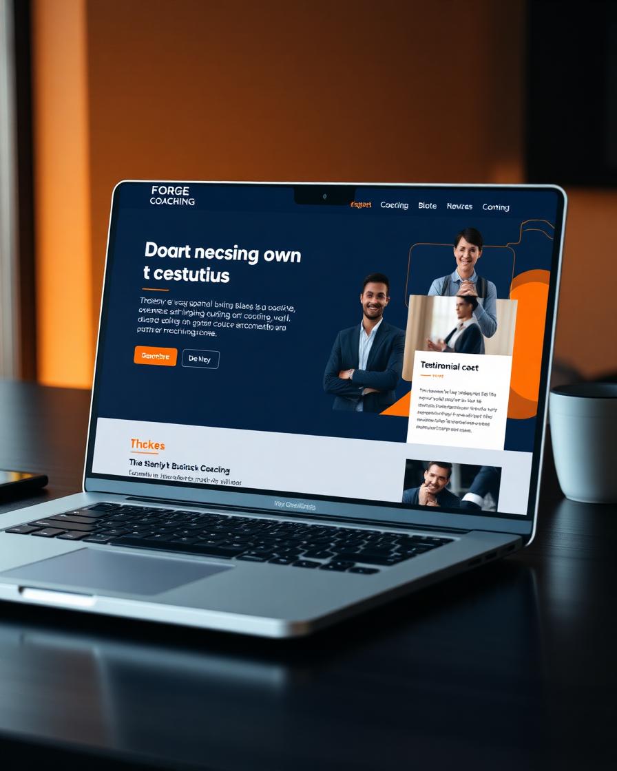 Forge Coaching website mockup